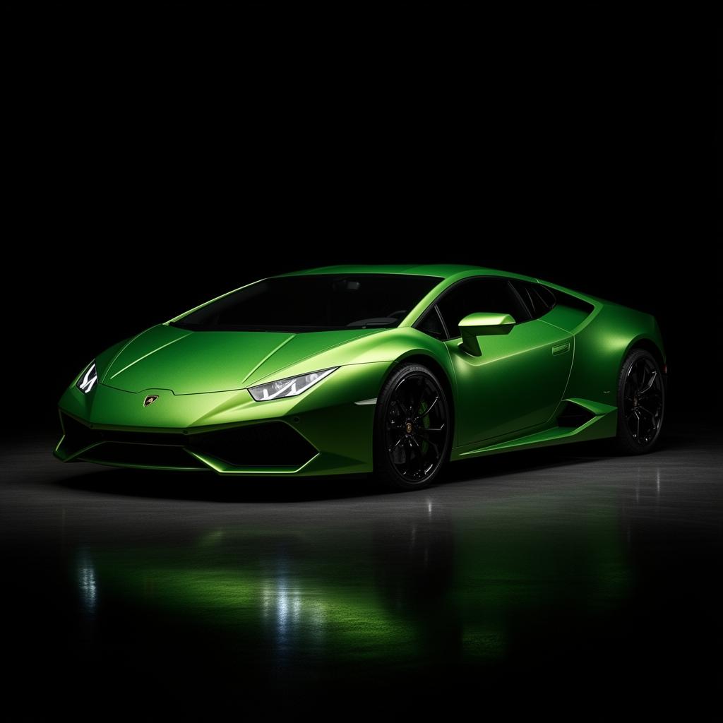 Lamborghini — Satin Metallic Green, Precision Wrapped